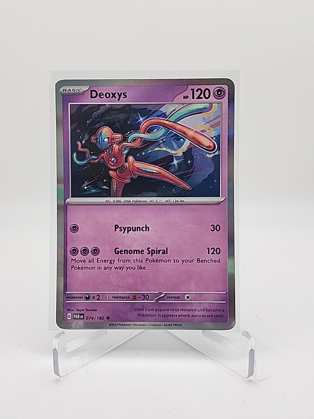 Deoxys [Holo]  74/182 Pokémon TCG Paradox Rift