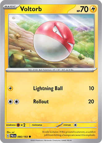 Voltorb  66/193 Pokémon TCG Paldea Evolved