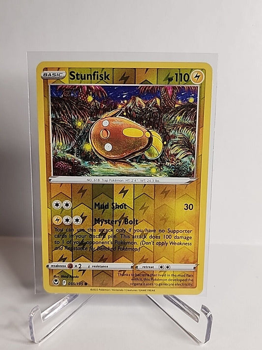 Stunfisk [Reverse Holo] 55/195 Pokémon Cards Silver Tempest