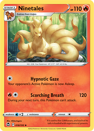 Ninetales  18/195 Pokémon TCG Silver Tempest