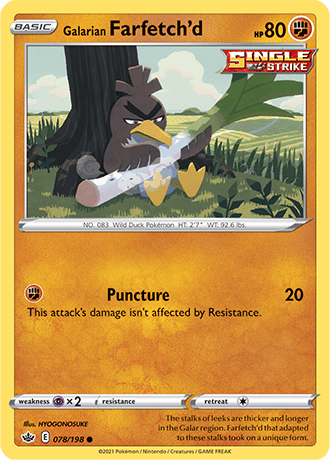 Galarian Farfetch'd  78/203 Pokémon TCG Chilling Reign