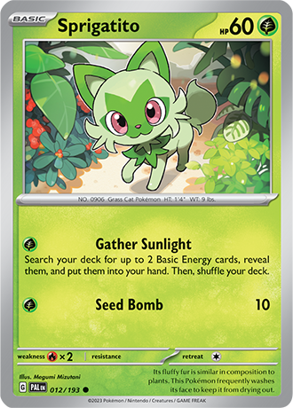 Sprigatito [Reverse Holo]  12/193 Pokémon TCG Paldea Evolved