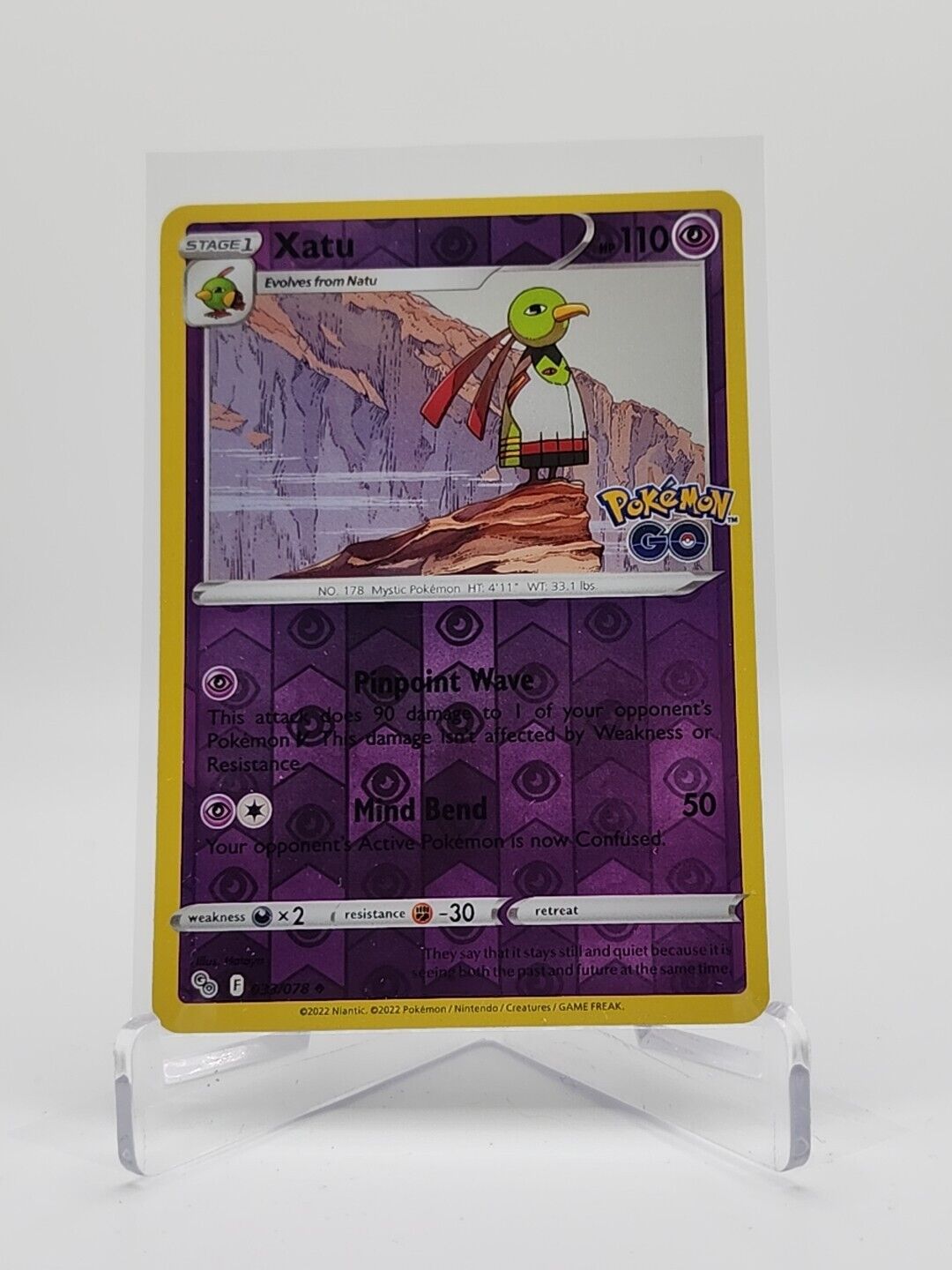 Xatu [Reverse Holo] 33/78 Pokémon TGC Pokemon Go