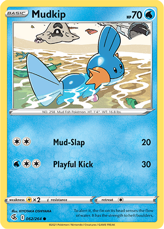 Mudkip  62/264 Pokémon TCG Fusion Strike