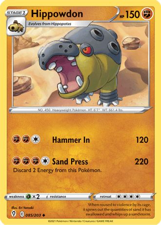 Hippowdon  85/203 Pokémon TCG Evolving Skies