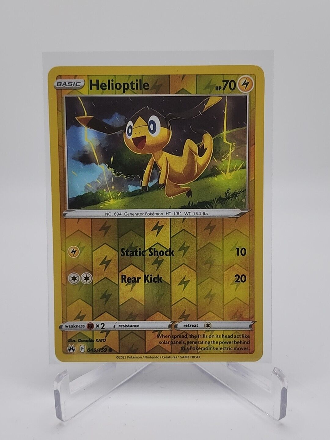 Helioptile [Reverse Holo] 49/159 Pokémon TGC Crown Zenith