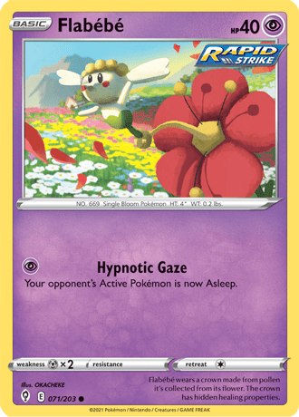 Flabebe  71/203 Pokémon TCG Evolving Skies