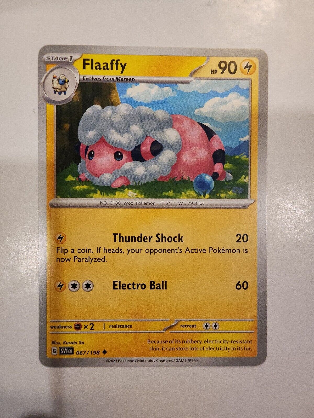 Flaaffy 67/198 Pokémon TGC Scarlet & Violet