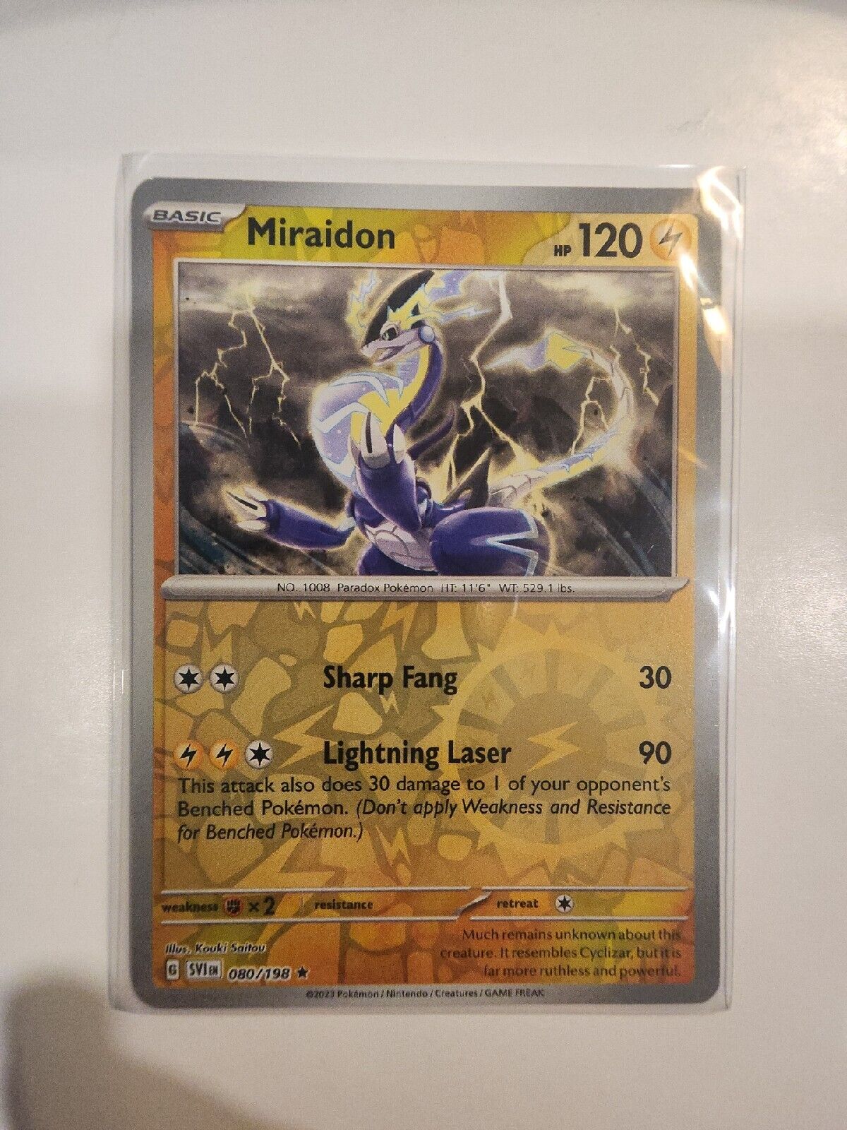 Miraidon [Reverse Holo] 80/198 Pokémon TGC Scarlet & Violet