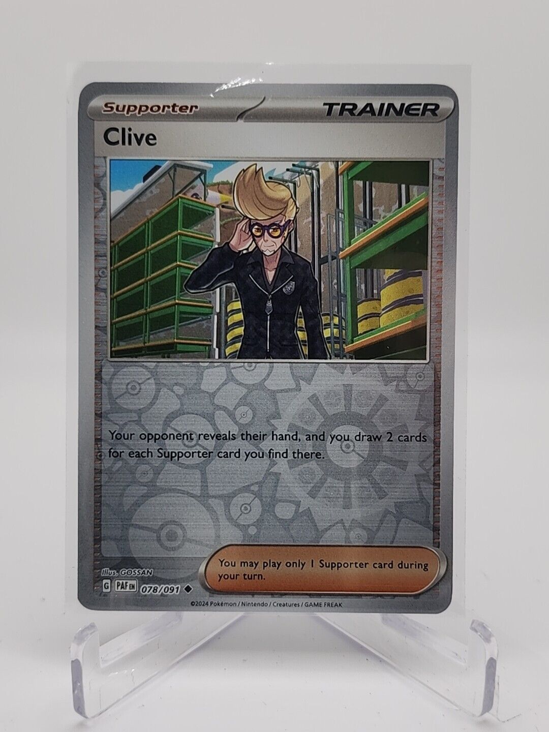 Clive [Reverse Holo]  78/91 Pokémon TCG Paldean Fates