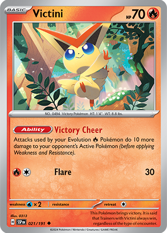 Victini  21/191 Pokémon TCG Surging Sparks