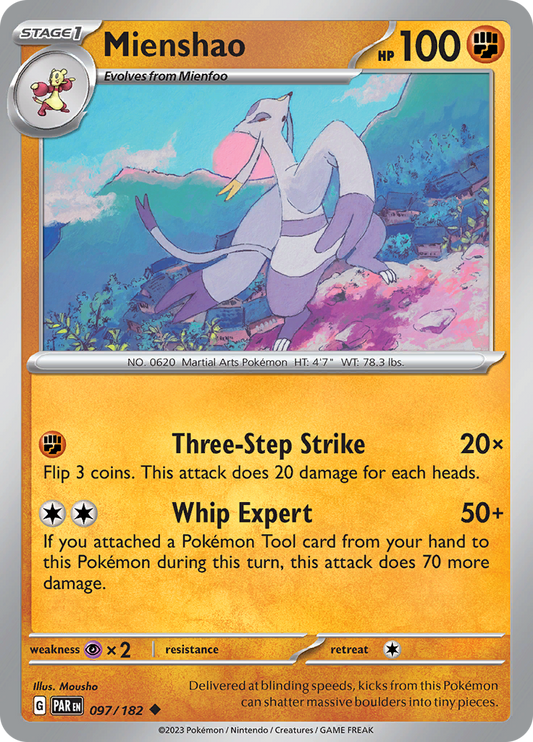 Mienshao  97/182 Pokémon TCG Paradox Rift