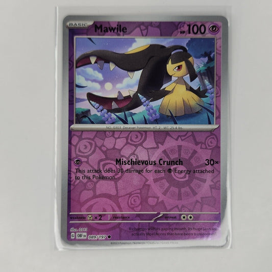 Mawile [Reverse Holo] 89/197 Pokémon TGC Obsidian Flames