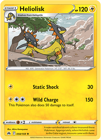 Heliolisk  50/159 Pokémon TCG Crown Zenith