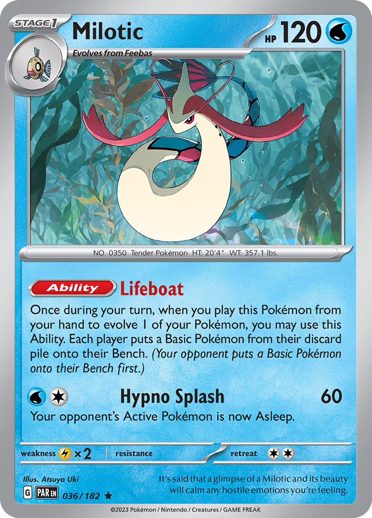 Milotic [Holo]  36/182 Pokémon TCG Paradox Rift