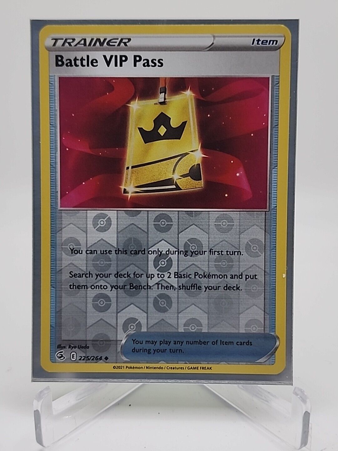 Battle VIP Pass [Reverse Holo]  225/264 Pokémon TCG Fusion Strike