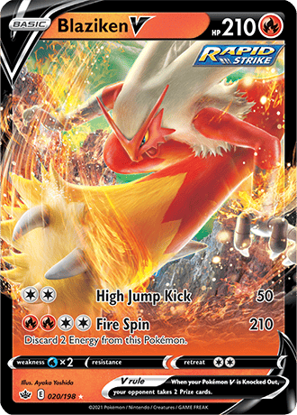 Blaziken V  20/203 Pokémon TCG Chilling Reign