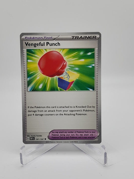 197/197 Vengeful Punch Pokémon TCG Obsidian Flames