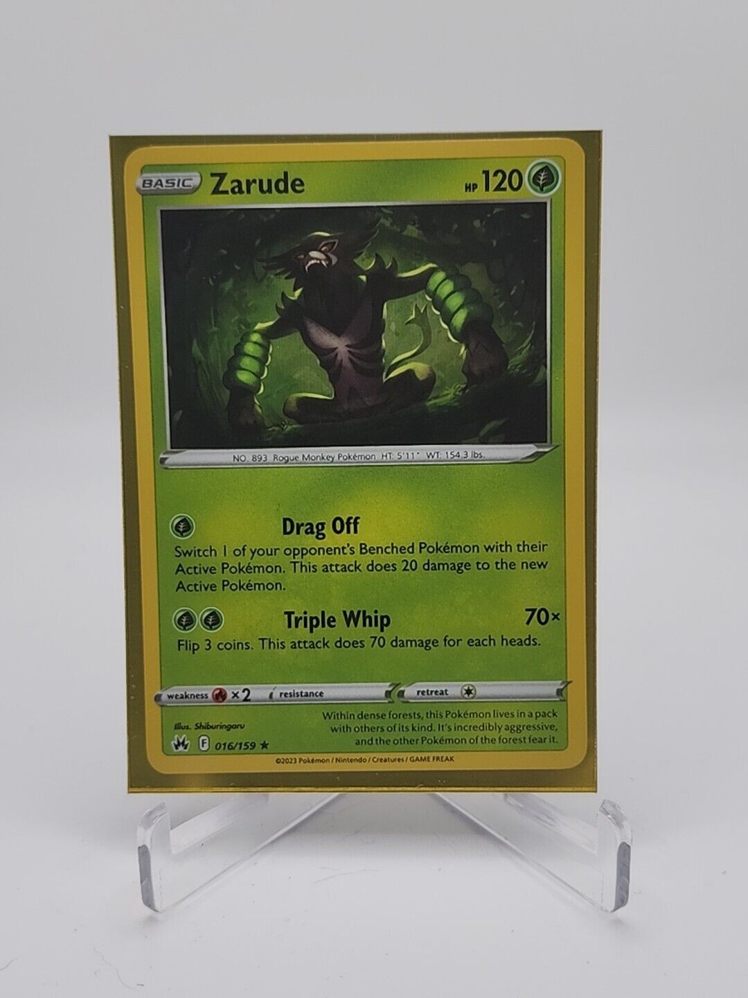 Zarude 16/159 Pokémon TGC Crown Zenith