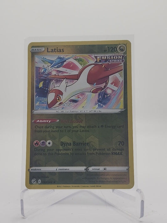 Latias [Reverse Holo] 193/264 Pokémon TGC Fusion Strike