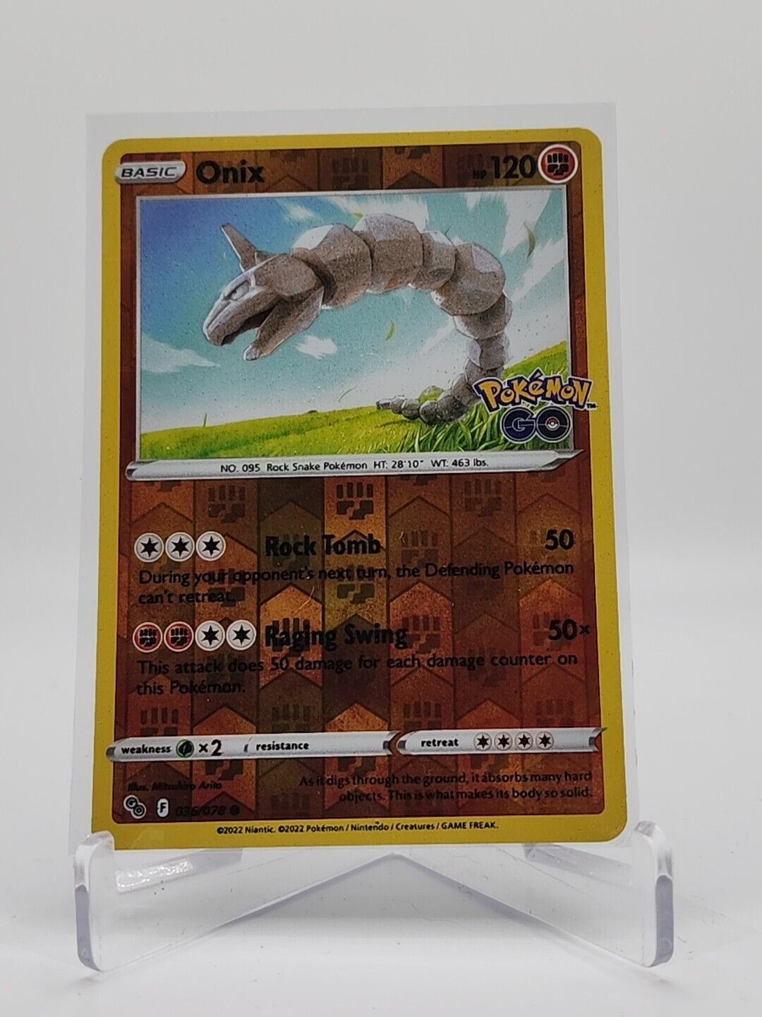 Onix [Reverse Holo] 36/78 Pokémon TGC Pokemon Go