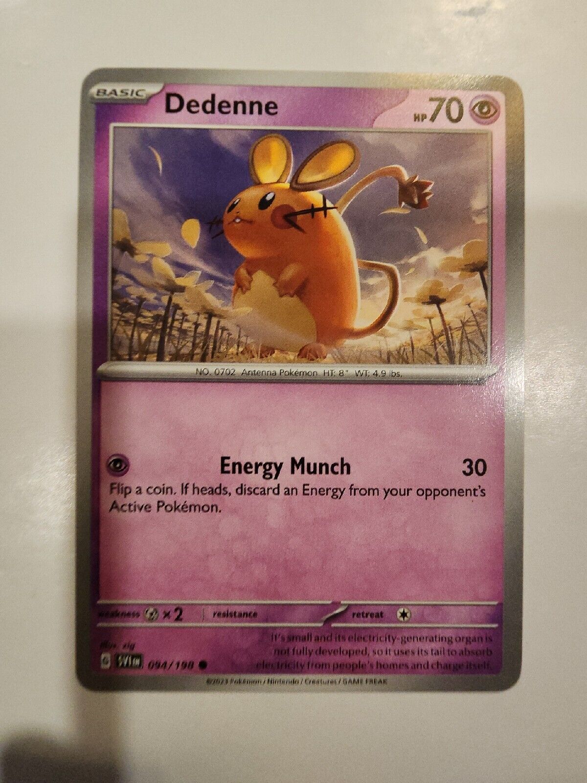 Dedenne 94/198 Pokémon TGC Scarlet & Violet