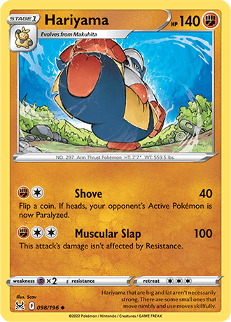 Hariyama  98/196 Pokémon TCG Lost Origin