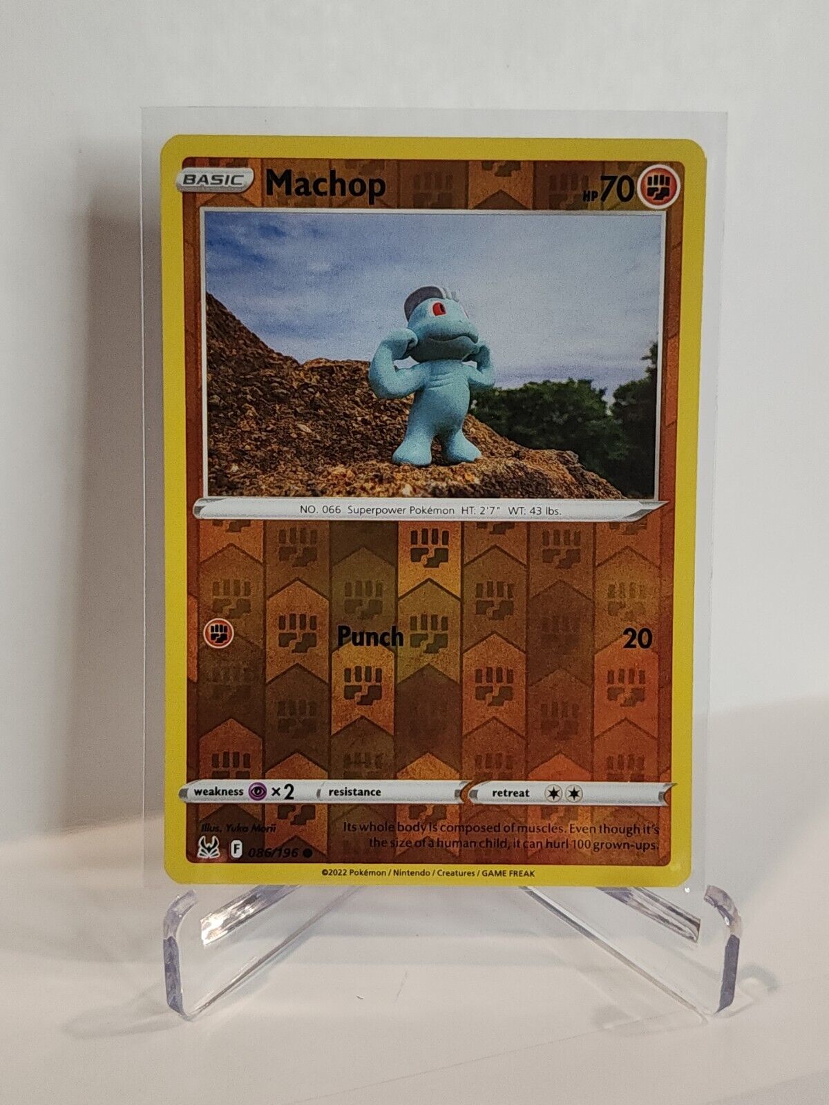 86/196 Machop [Reverse Holo]  Pokémon TGC Lost Origin