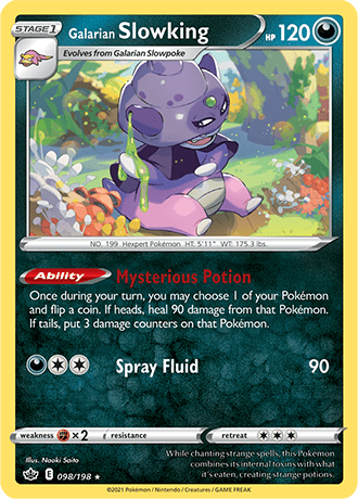 Galarian Slowking [Reverse Holo]  98/203 Pokémon TCG Chilling Reign