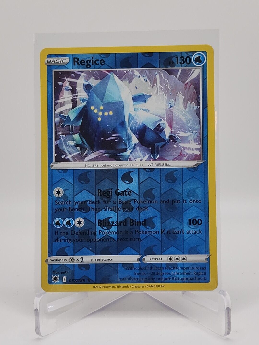 Regice [Reverse Holo]  37/189 Pokémon TCG Astral Radiance