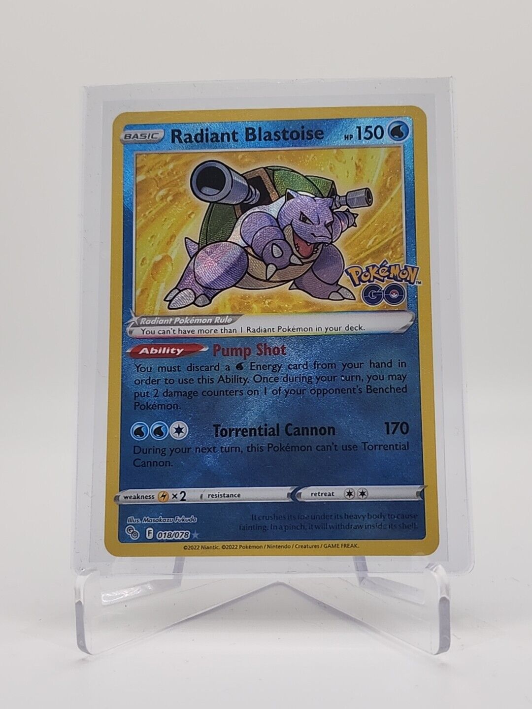 Radiant Blastoise 18/78 Pokémon TGC Pokemon Go