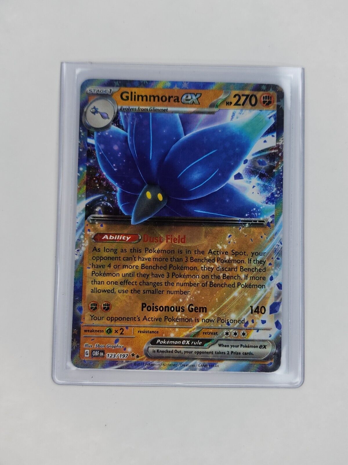 Glimmora ex 123/197 Pokémon TGC Obsidian Flames