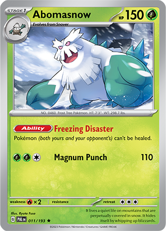 Abomasnow [Reverse Holo]  11/193 Pokémon TCG Paldea Evolved