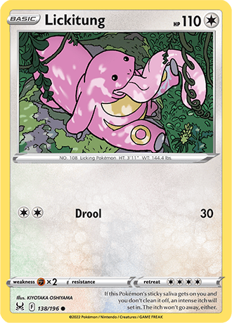 Lickitung  138/196 Pokémon TCG Lost Origin