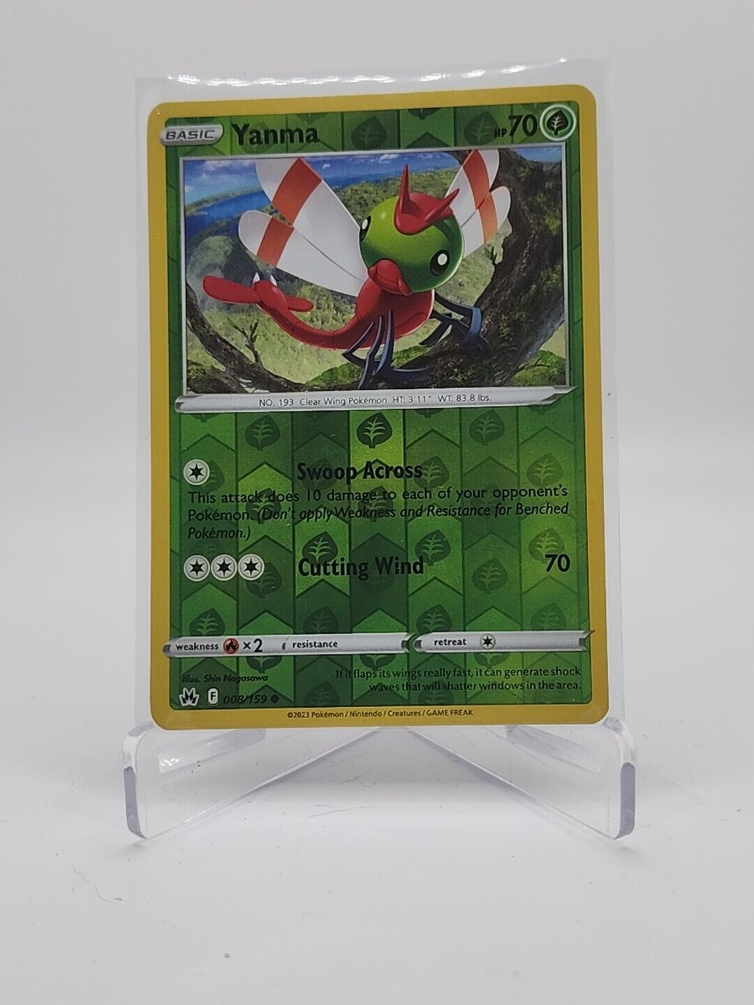 Yanma [Reverse Holo] 8/159 Pokémon TGC Crown Zenith