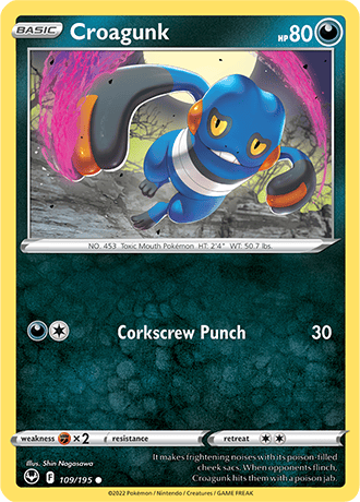 Croagunk  109/195 Pokémon TCG Silver Tempest