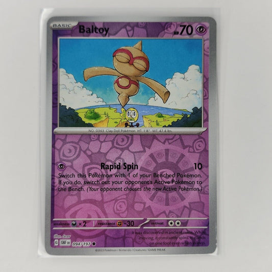 Baltoy [Reverse Holo] 94/197 Pokémon TGC Obsidian Flames