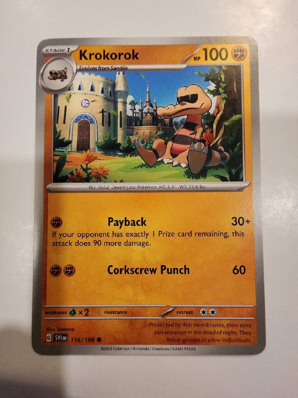 Krokorok 116/198 Pokémon TGC Scarlet & Violet