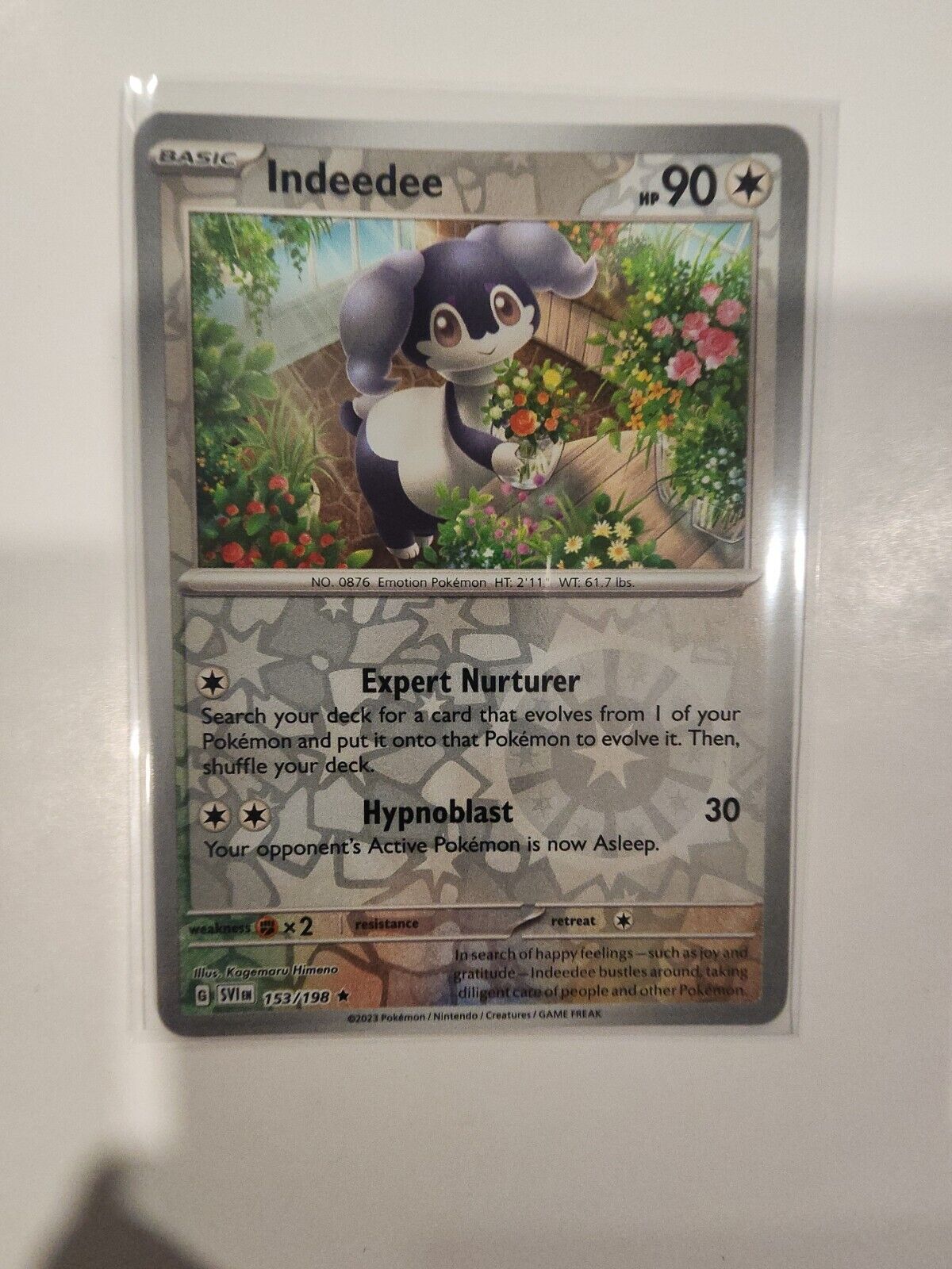 Indeedee [Reverse Holo] 153/198 Pokémon TGC Scarlet & Violet