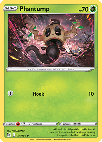 Phantump  16/196 Pokémon TCG Lost Origin