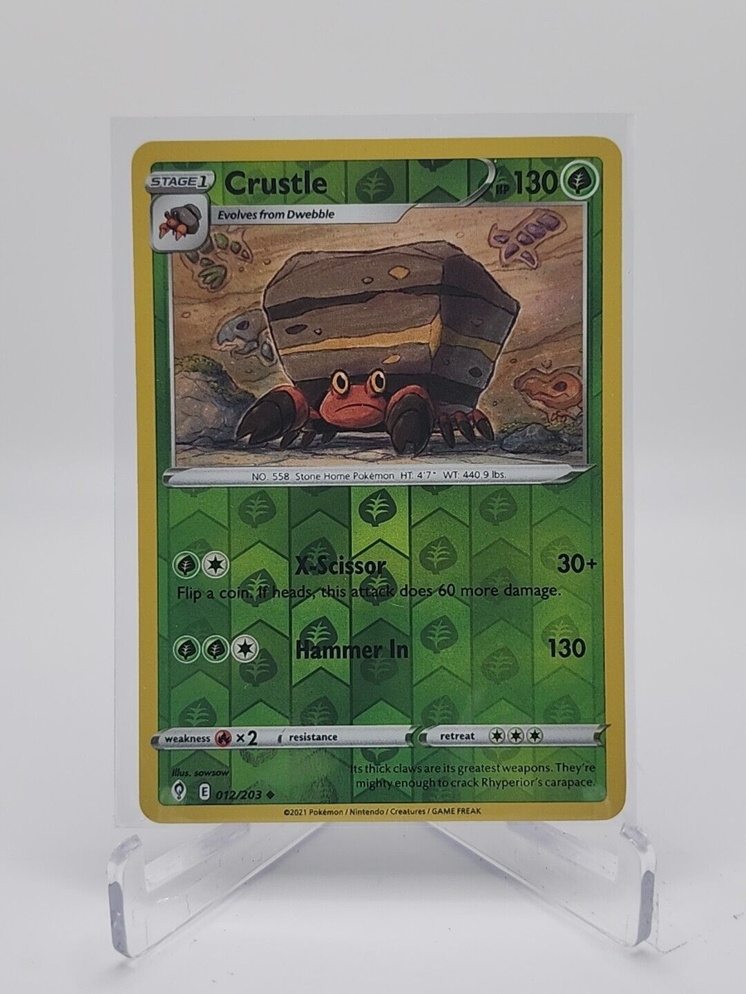 Crustle [Reverse Holo]  12/203 Pokémon TCG Evolving Skies