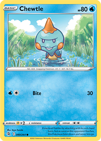 Chewtle  80/264 Pokémon TCG Fusion Strike