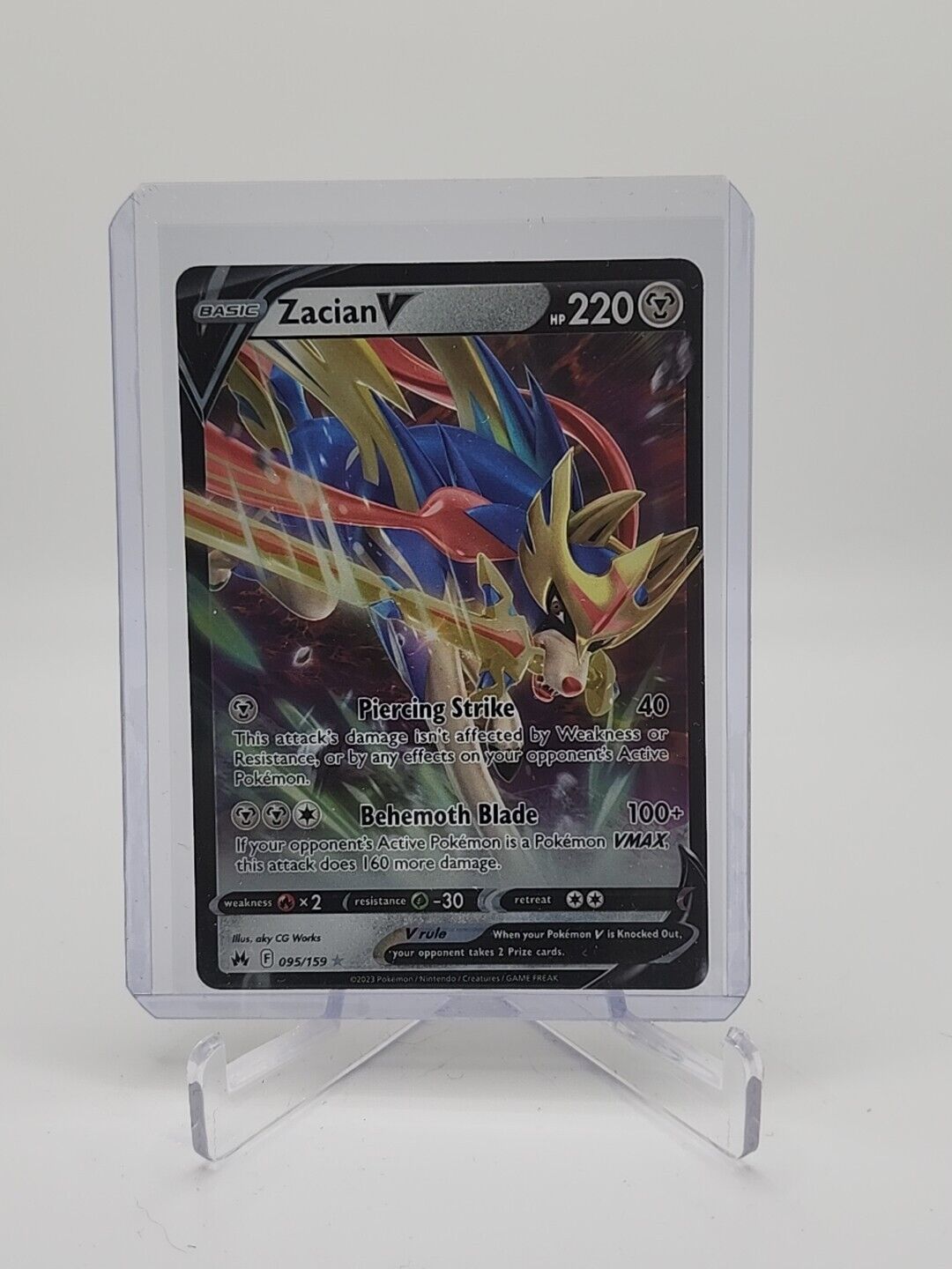 Zacian V 95/159 Pokémon TGC Crown Zenith