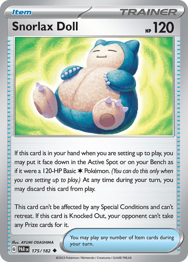 Snorlax Doll  175/182 Pokémon TCG Paradox Rift