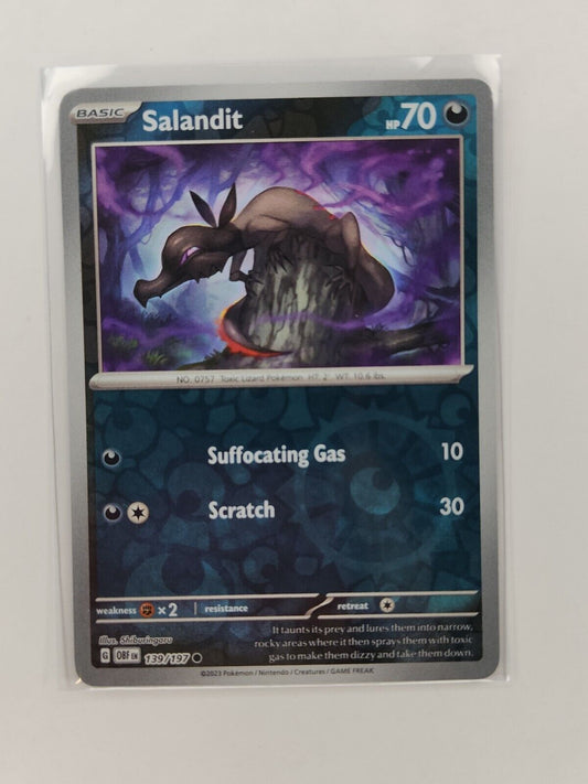 Salandit [Reverse Holo] 139/197 Pokémon TGC Obsidian Flames