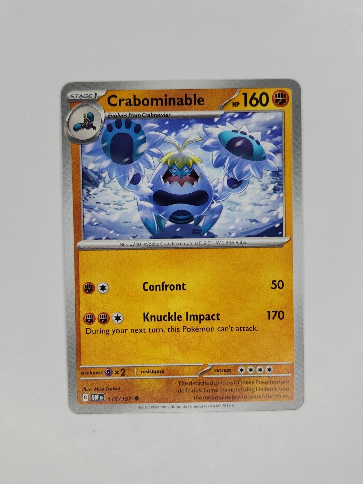 Crabominable 115/197 Pokémon TGC Obsidian Flames