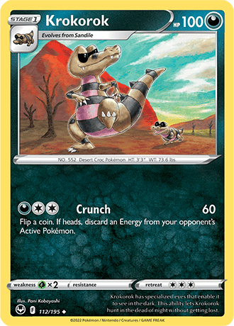 Krokorok  112/195 Pokémon TCG Silver Tempest