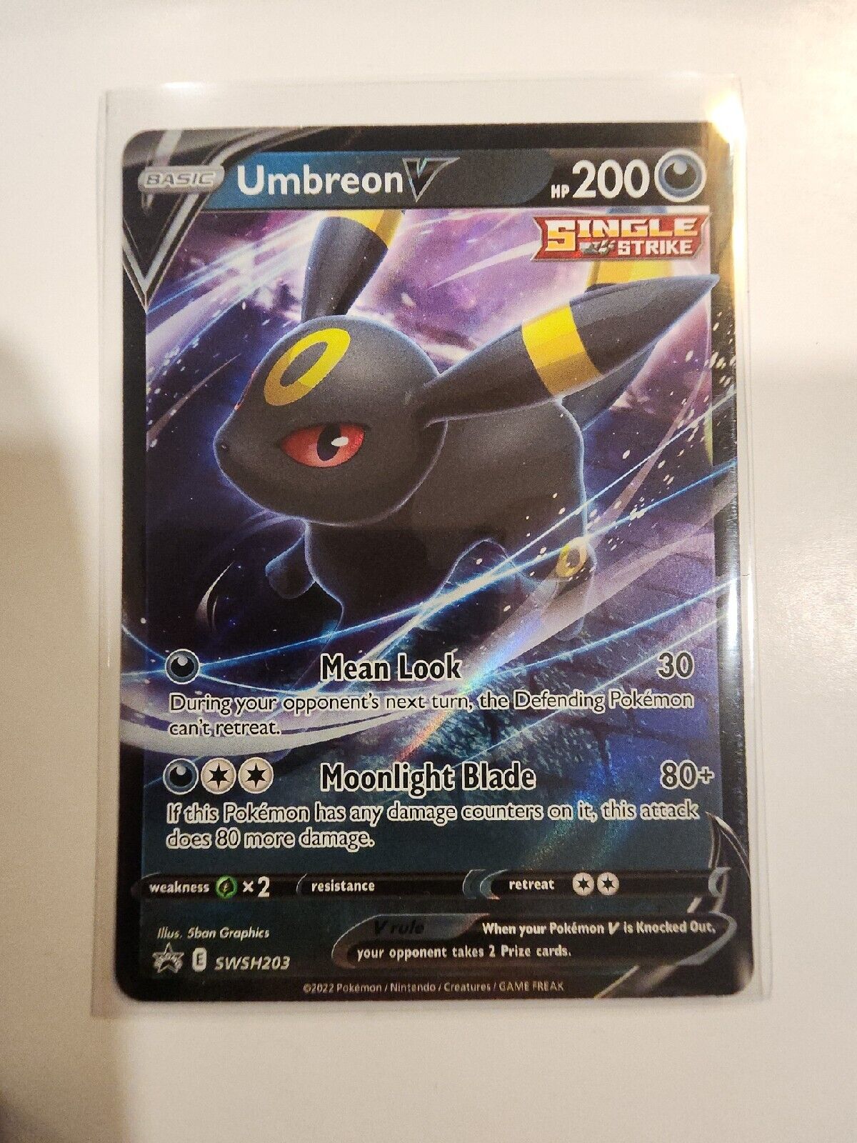 Umbreon V SWSH203 - Black Star Promo - Ultra Rare Pokemon Card - Near Mint (NM)