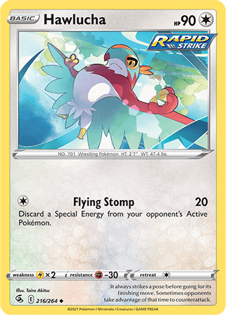 Hawlucha  216/264 Pokémon TCG Fusion Strike