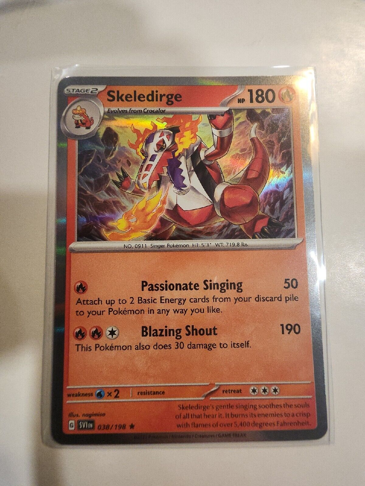 Skeledirge [Holo] 38/198 Pokémon TGC Scarlet & Violet